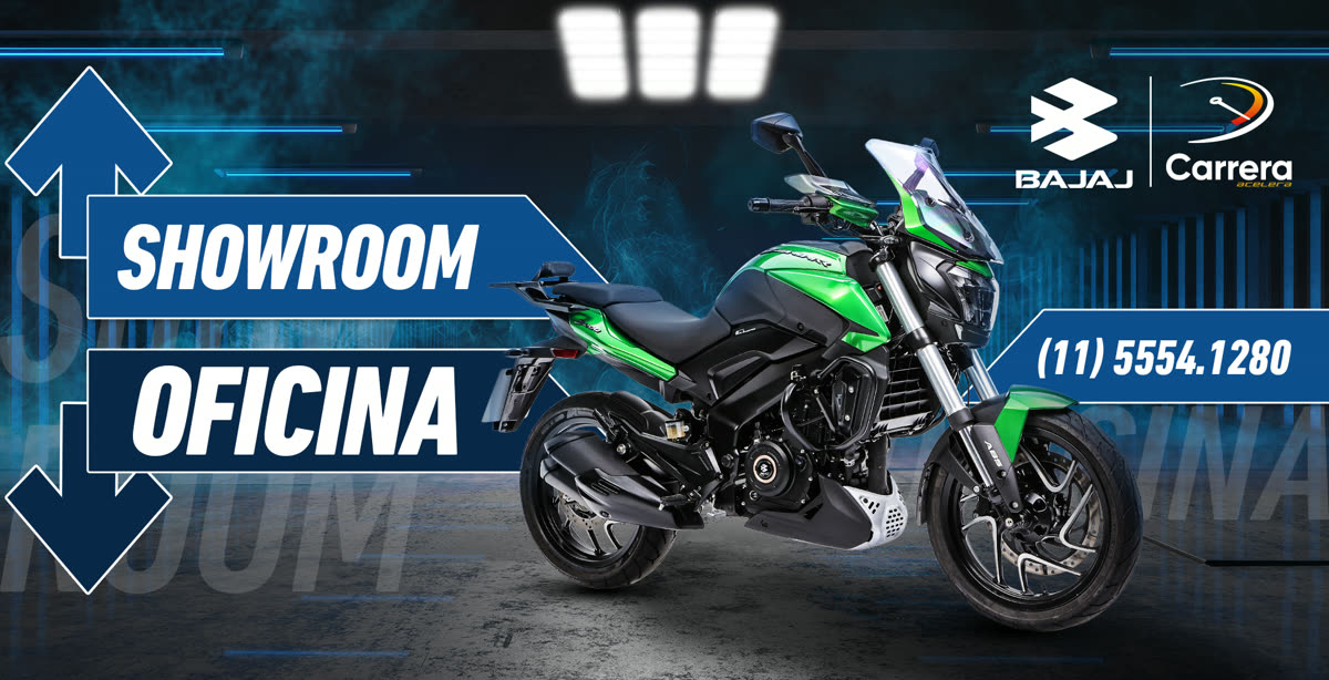 Painel de parede com as setas de showroom e oficina e a Dominar em verde.