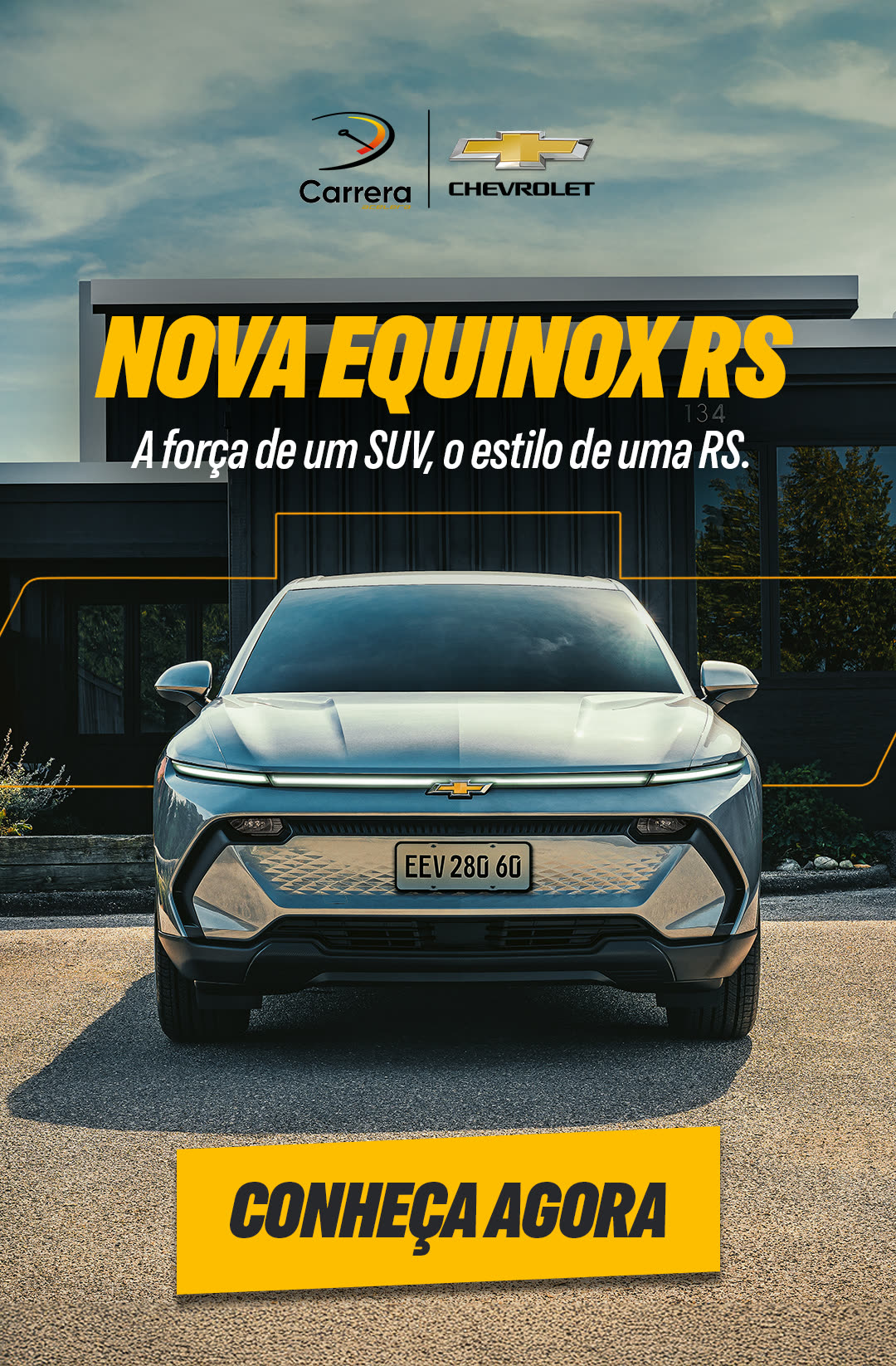E-mail marketing da nova Chevrolet Equinox RS, com chamada 
