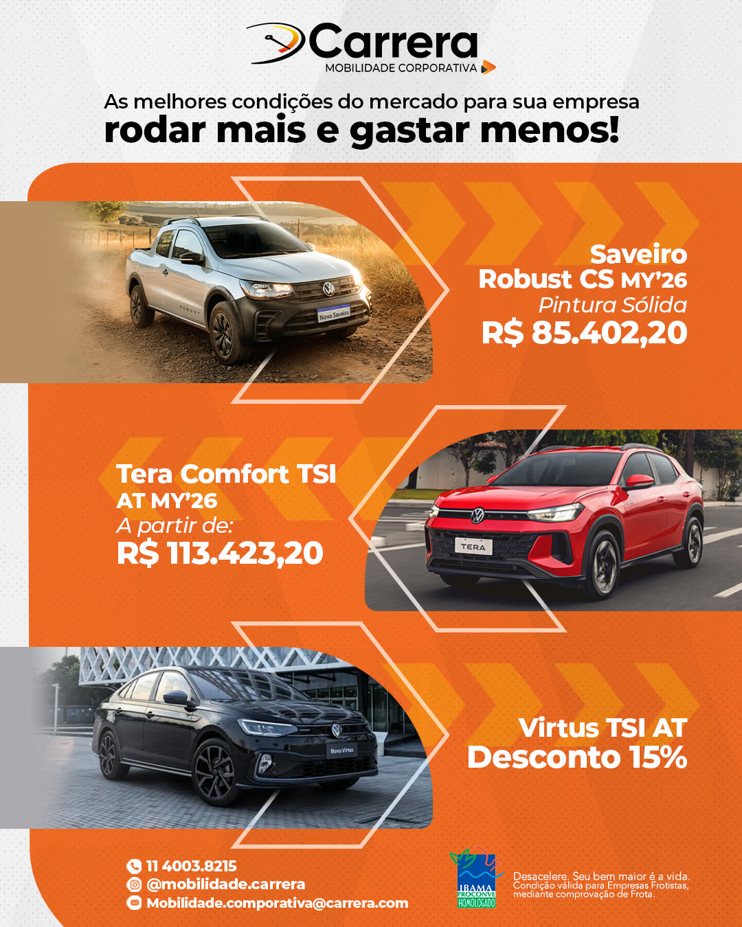 KV de ofertas de mobilidade reunindo vários modelos do grupo, com preços e condições.