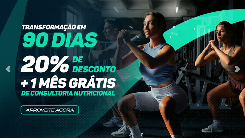 Hero do site do Vida Fit Club, com oferta de transformação em 90 dias.